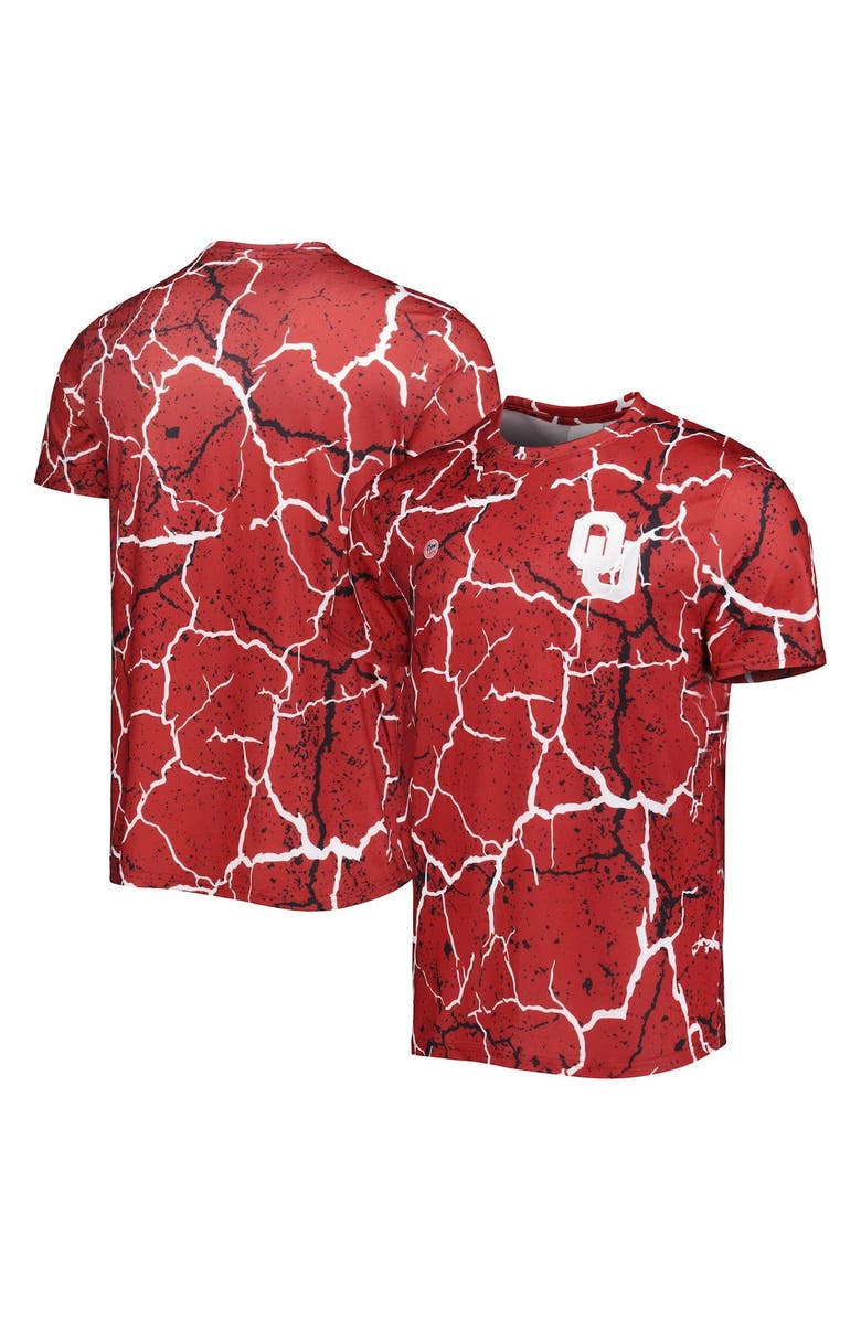 DYME LYFE Men's Dyme Lyfe Crimson Oklahoma Sooners Storm T-Shirt, Main, color, Crimson