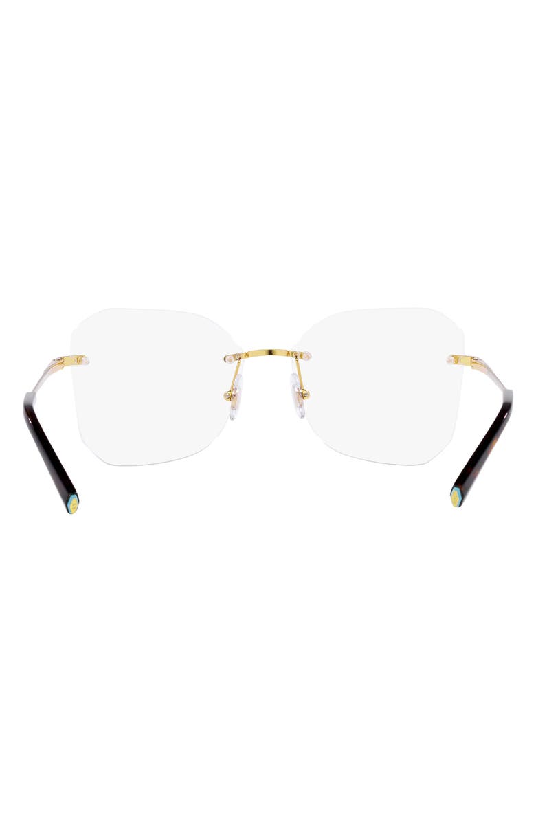 Tiffany & Co. 55mm Rimless Irregular Optical Glasses, Alternate, color, Gold