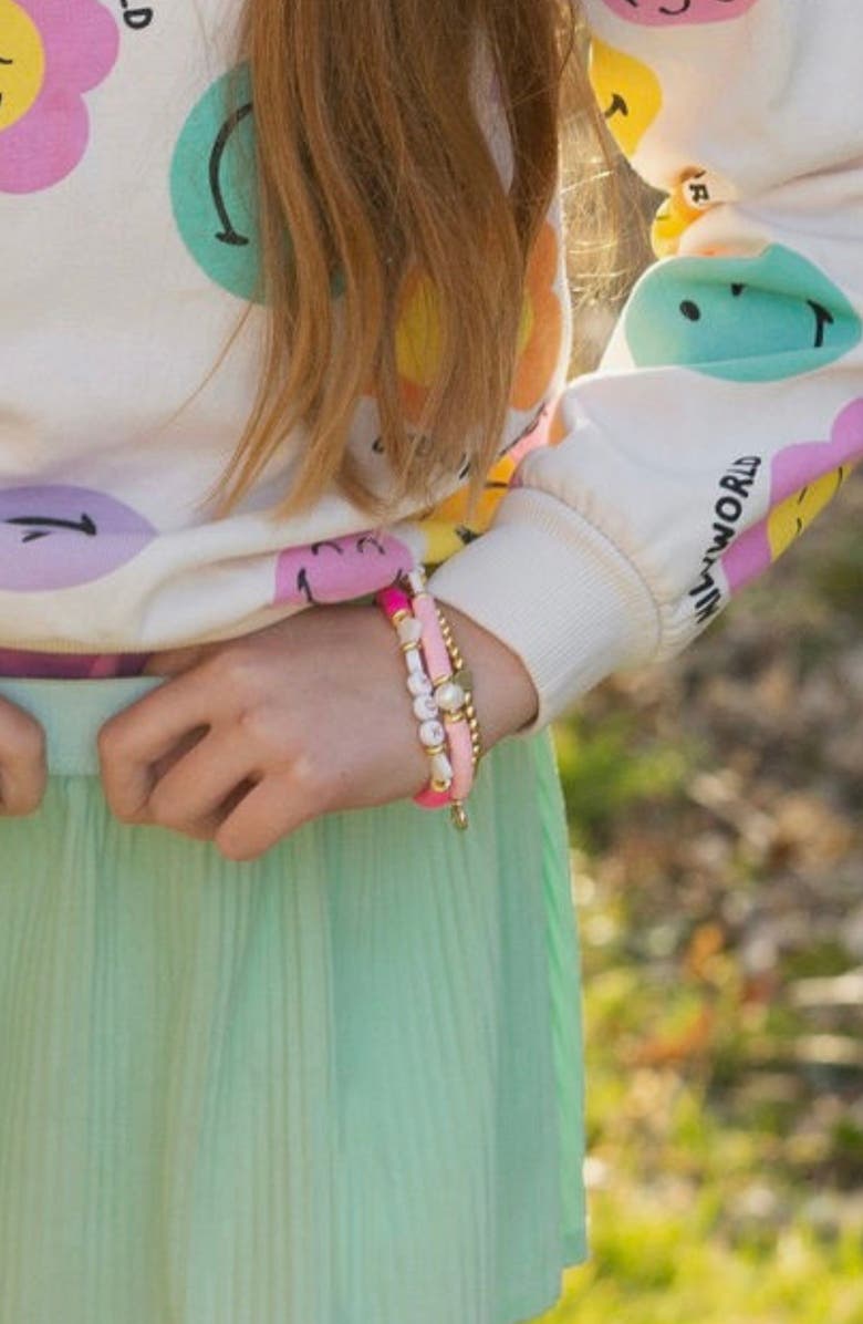 Bits & Bows Love Girls' Bracelet Gift Set, Alternate, color, Pink