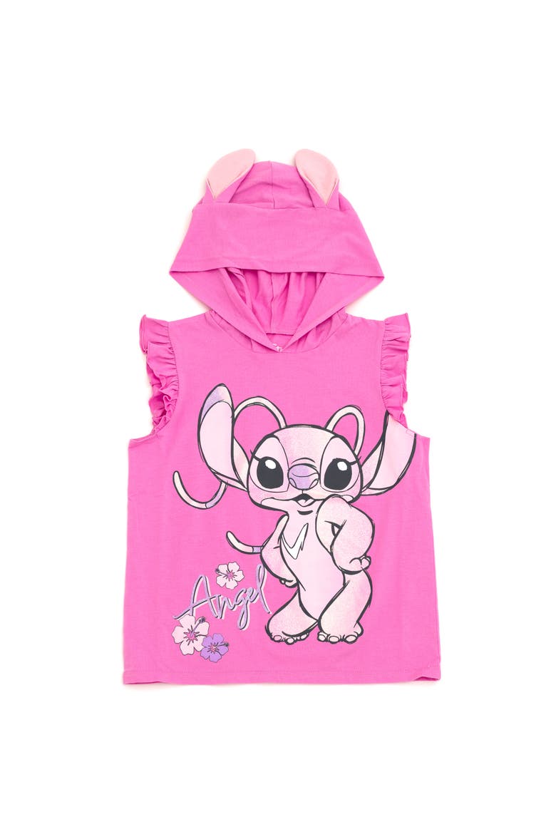 Lilo & Stitch Cosplay 2-Piece Hooded Tank and Shorts Set, Alternate, color, Pink Purple Angel