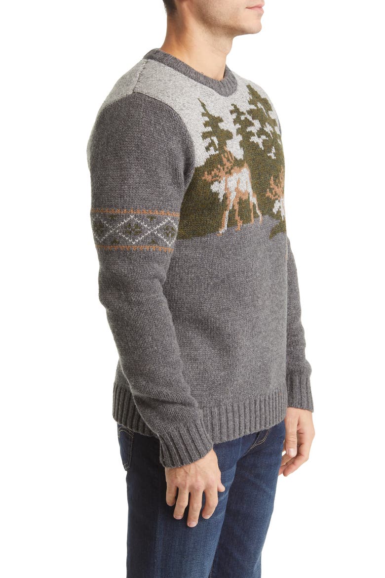 Moose Heavyweight Wool Blend Sweater, Alternate, color, CHARCOAL