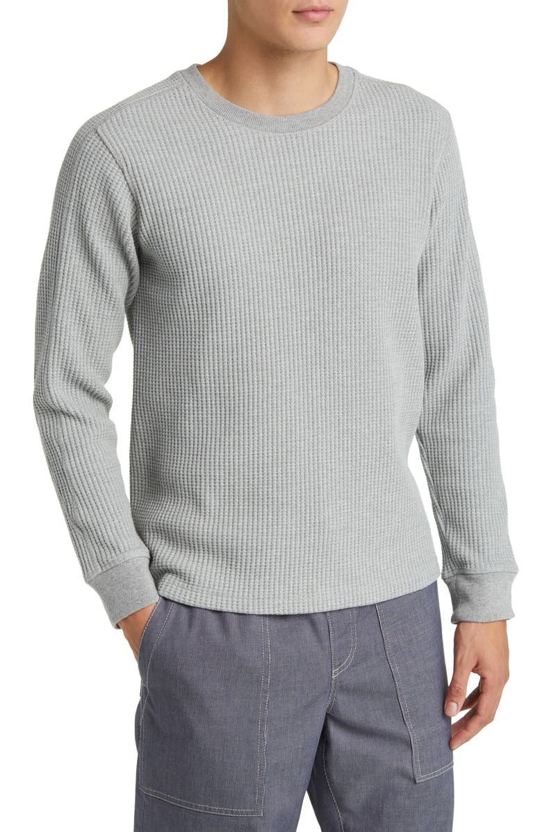 Rails Wade Long Sleeve Thermal T-Shirt, Main, color, Heather Grey