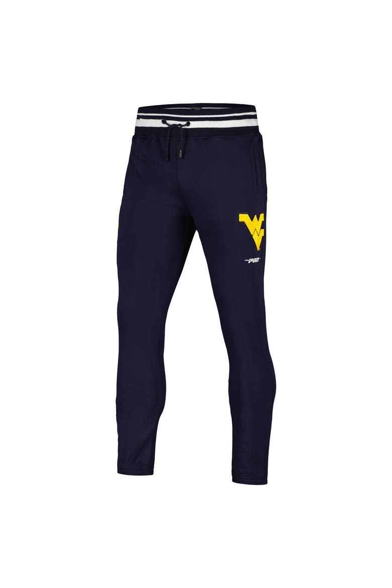 Men's Pro Standard Navy West Virginia Mountaineers Script Tail Fleece Sweatpants, Alternate, color, Navy