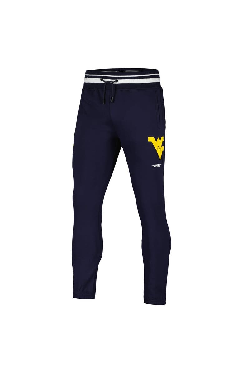 PRO STANDARD Men's Pro Standard Navy West Virginia Mountaineers Script Tail Fleece Sweatpants, Alternate, color, Navy