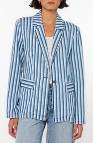 VELVET HEART Beni Stripe Denim Blazer