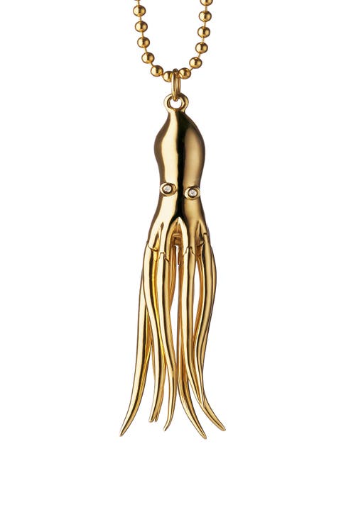 Intuition 18k Gold Diamond Octopus Pendant Necklace
