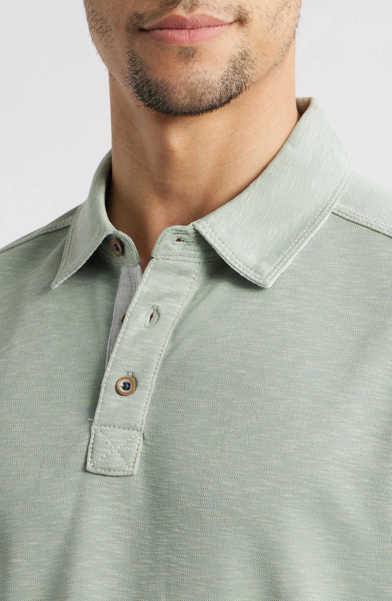 Johnston & Murphy Vintage Slub Jersey Polo, Alternate, color, Sage