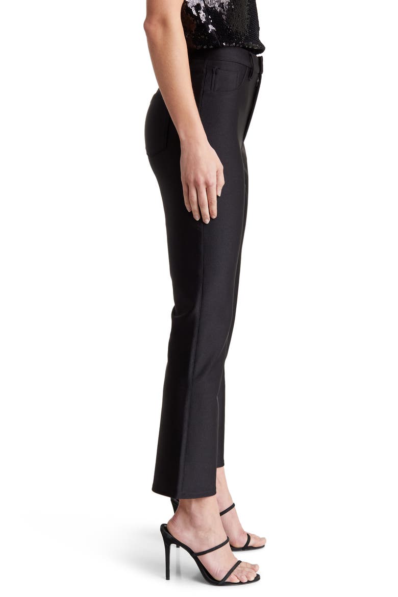 Compression Shine Straight Leg Crop Pants, Alternate, color, BLACK001