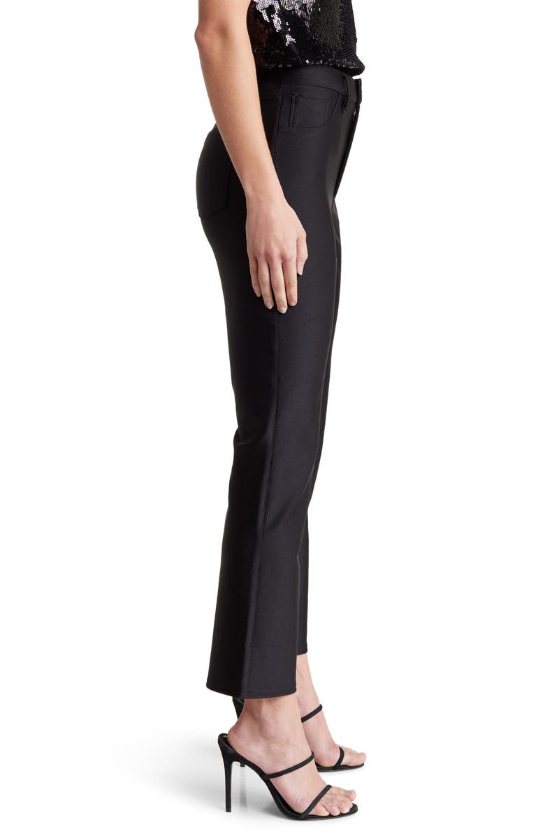 Good American Compression Shine Straight Leg Crop Pants, Alternate, color, 