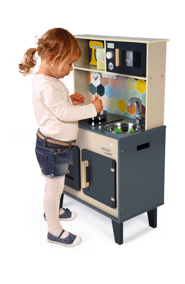 Janod Mosaic Kitchen Playset, Alternate, color, Grey