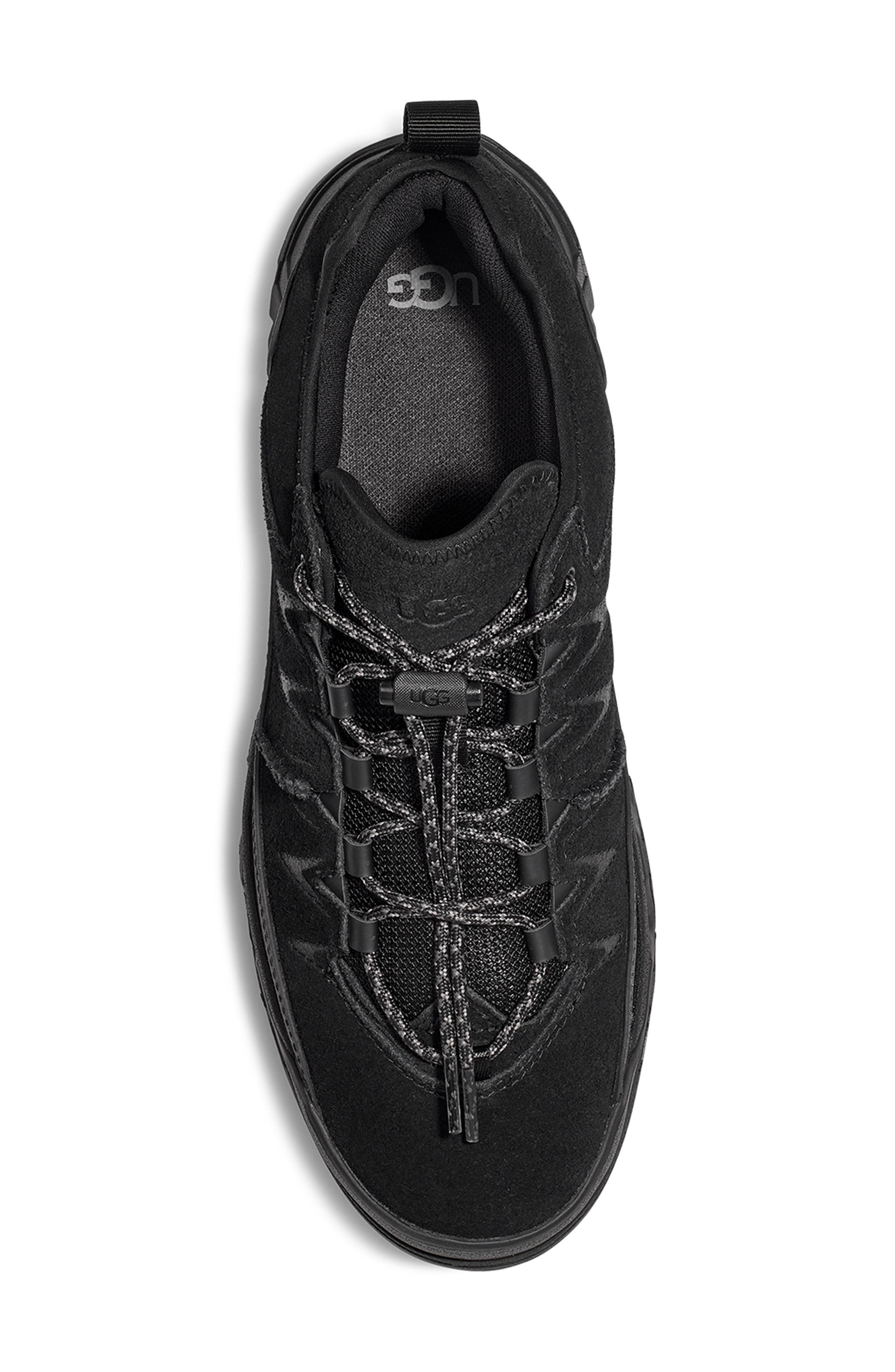 UGG<sup>®</sup> CapTrail Low Waterproof Sneaker, Alternate, color, Black
