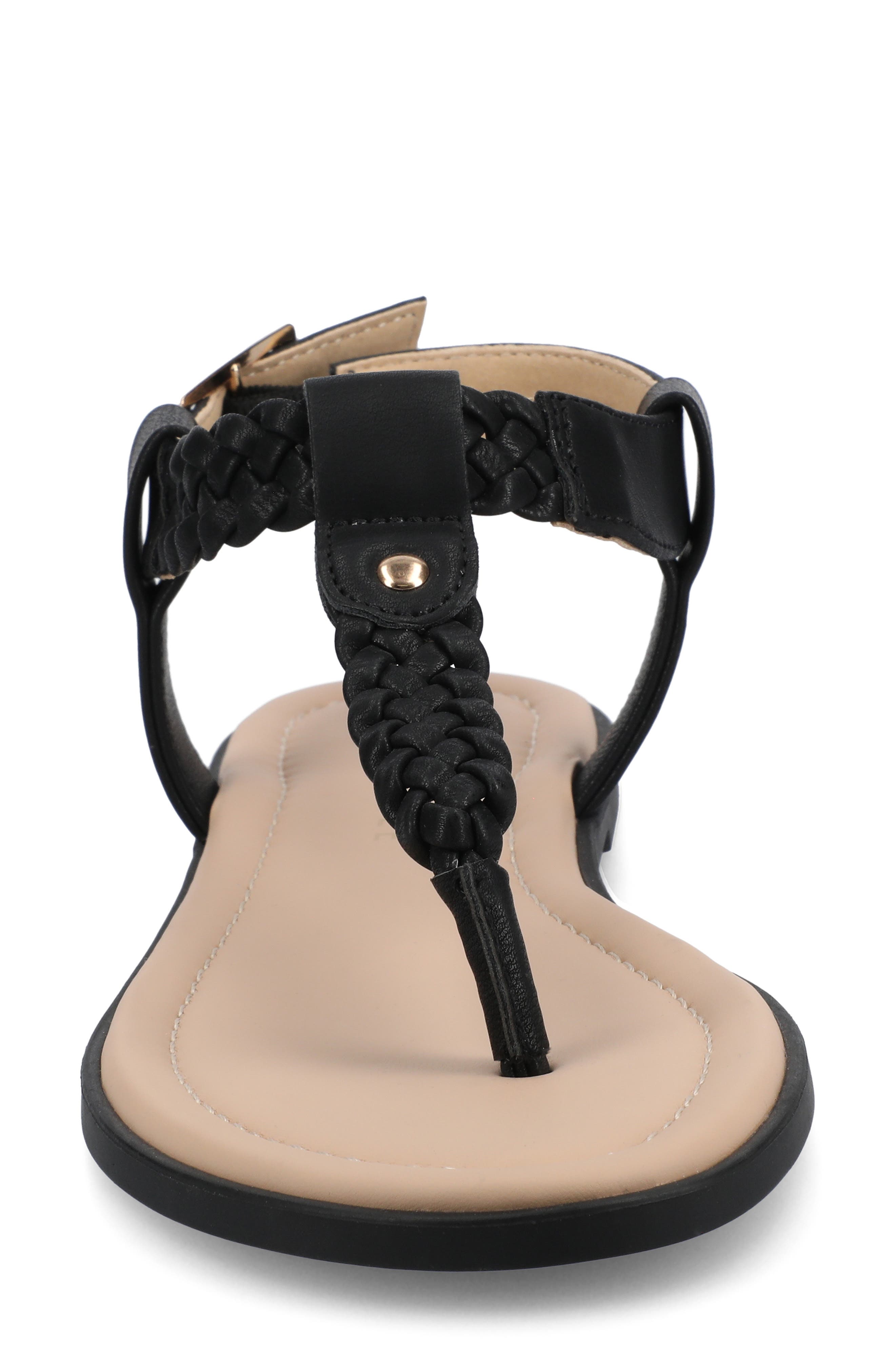 Journee Collection Genevive Sandal, Alternate, color, Black