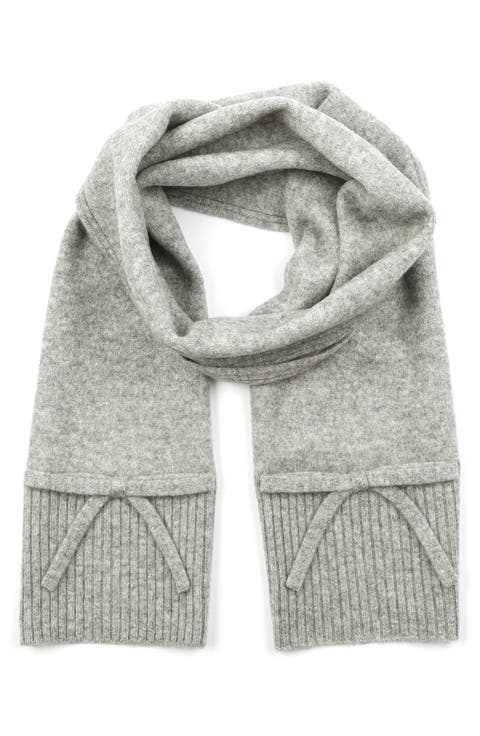 bow wool scarf