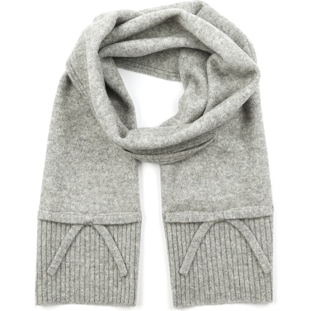 Kate Spade New York Bow Wool Scarf In Gray
