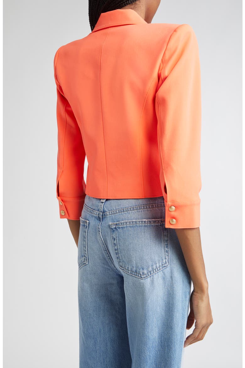 Kumi Fitted Crop Jacket, Alternate, color, ELECTRIC C