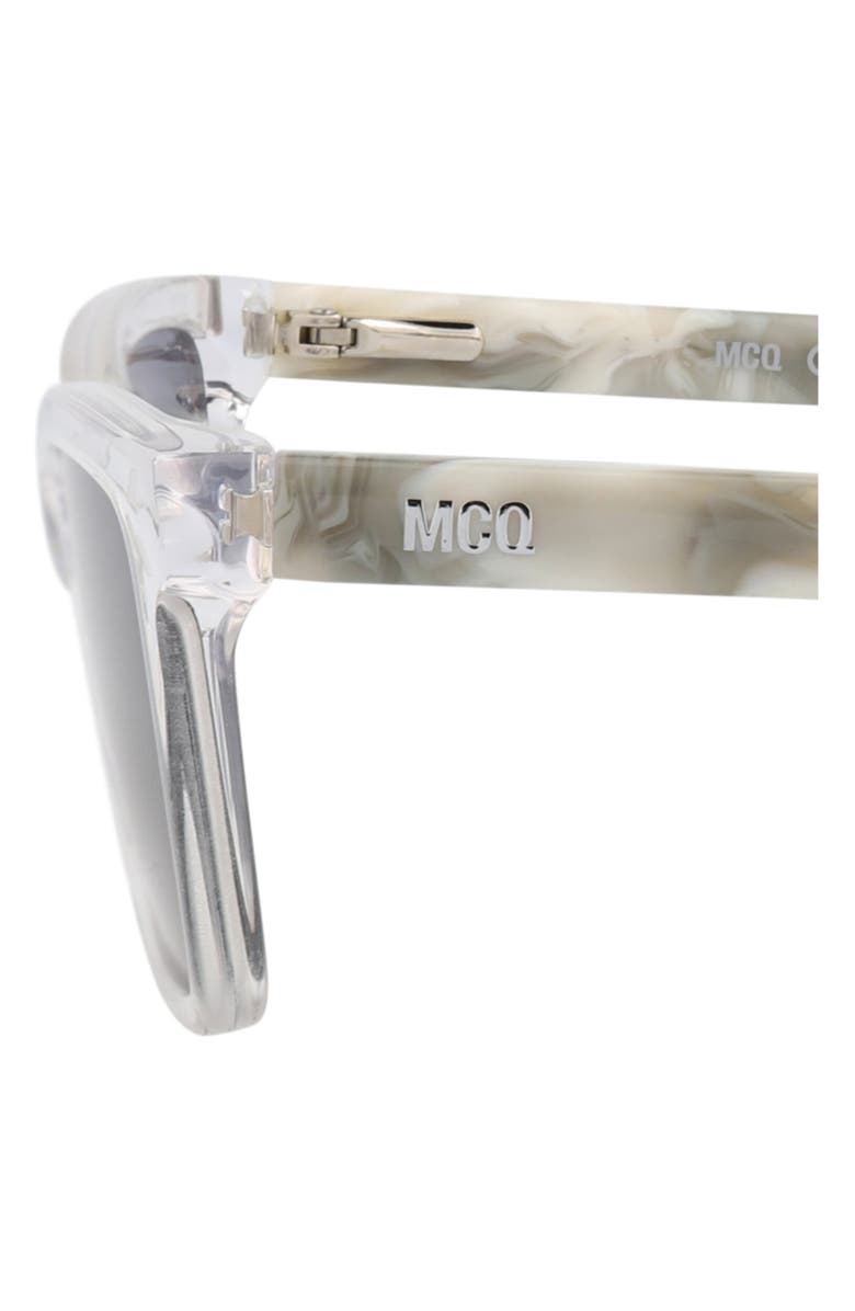 MCQ 51mm Core Rectangular Sunglasses, Alternate, color, Crystal White Grey