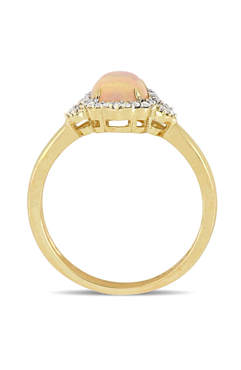 Julianna B. Opal & Diamond Halo Vintage Ring 10k, Alternate, color, Opal