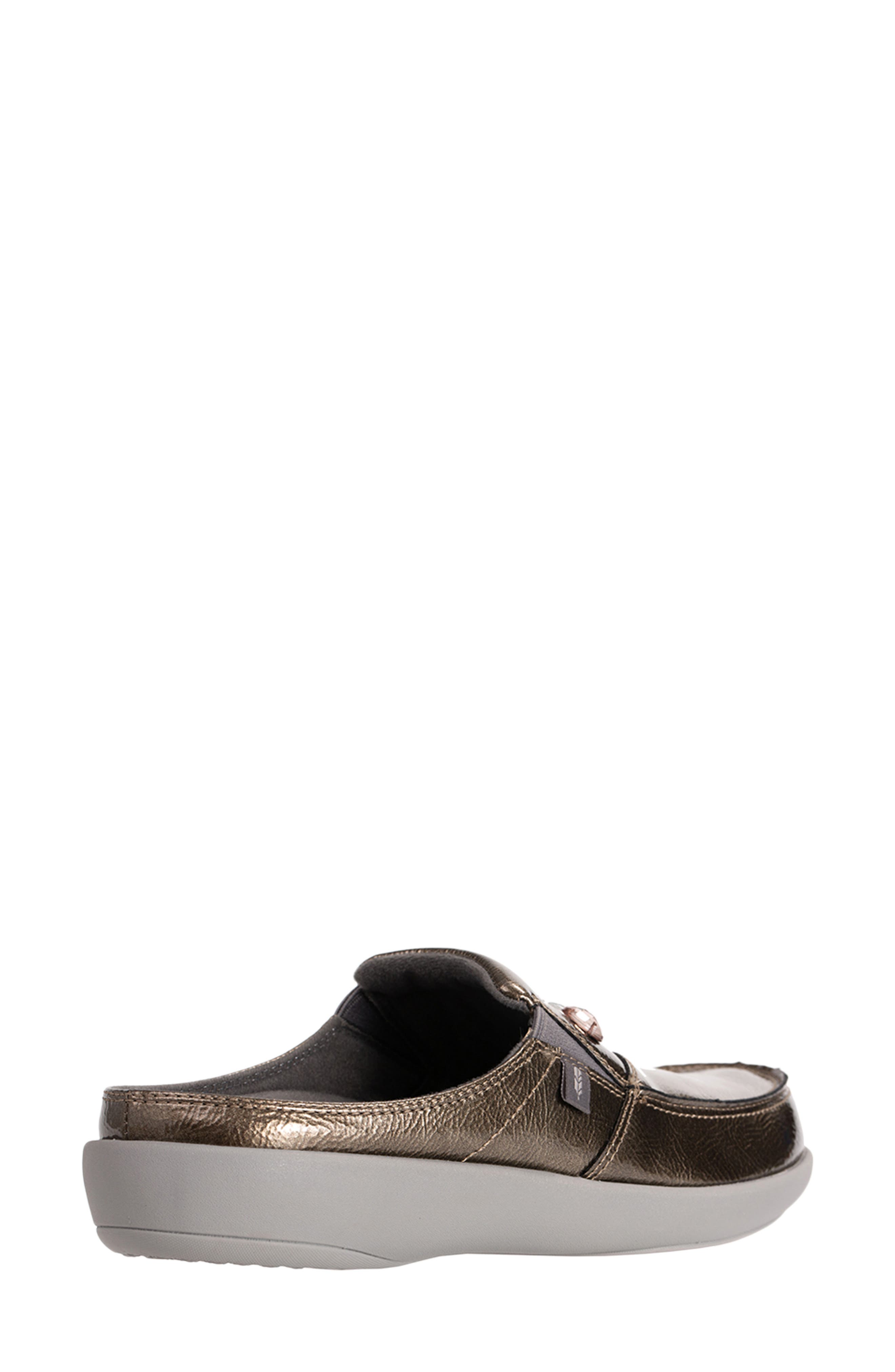 Siesta Slide Dazzle Faux Leather Clog, Alternate, color, PEWTER