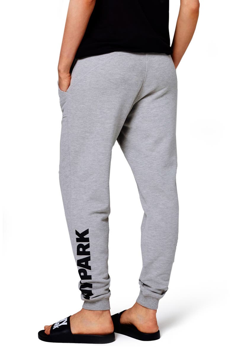 Logo Slim Leg Jogger Pants, Alternate, color, LIGHT GREY MARL