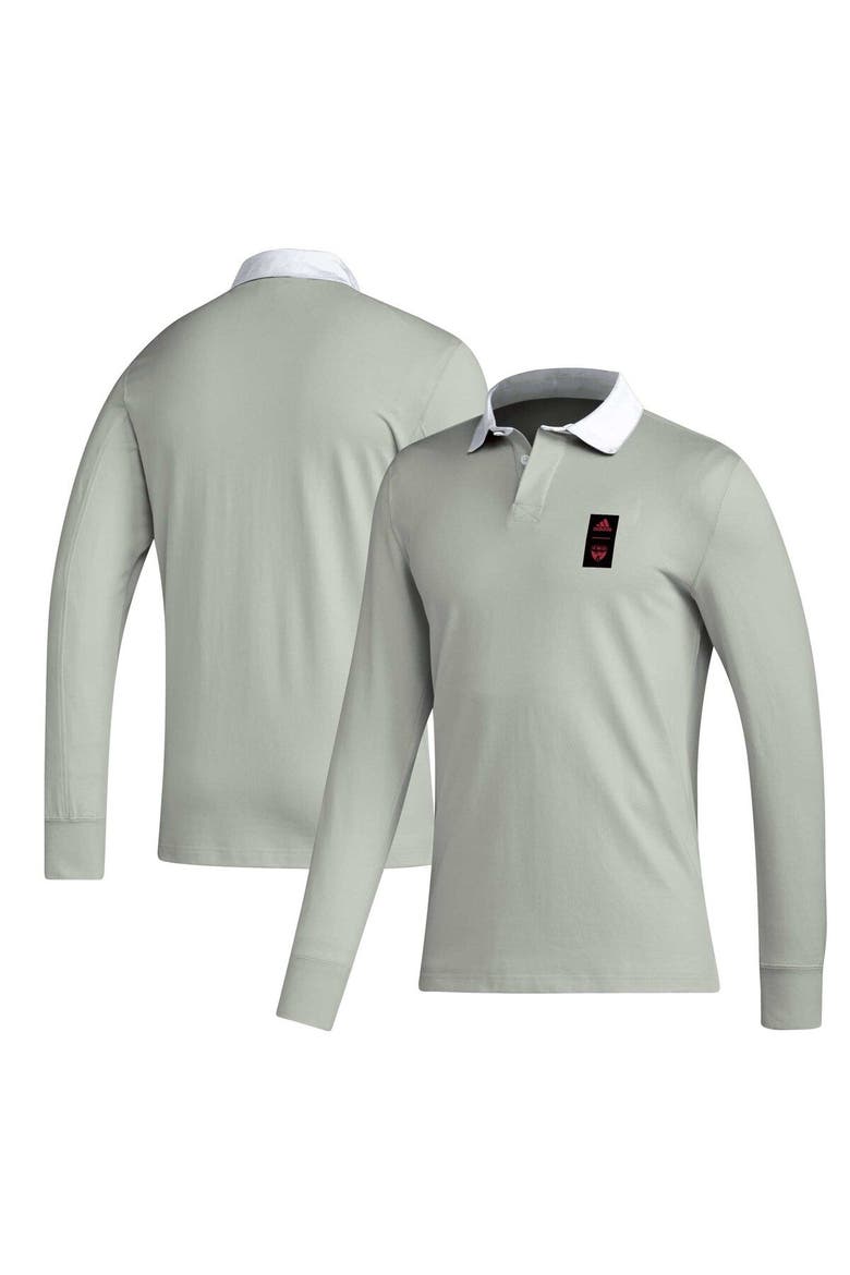 Men's adidas 2023 Player Gray FC Dallas Travel Long Sleeve Polo, Main, color, Gray