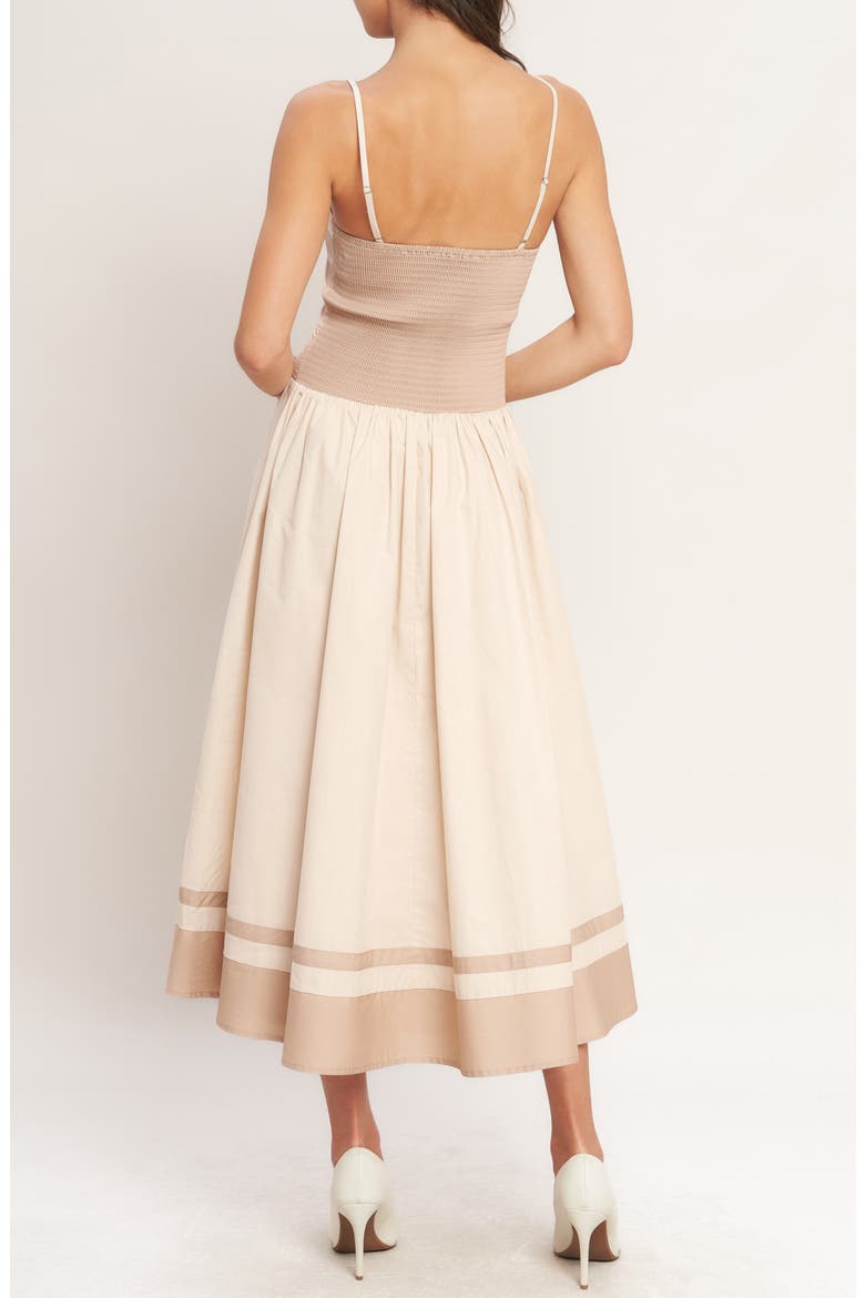 Drop Waist Midi Dress, Alternate, color, LIGHT TAUPE
