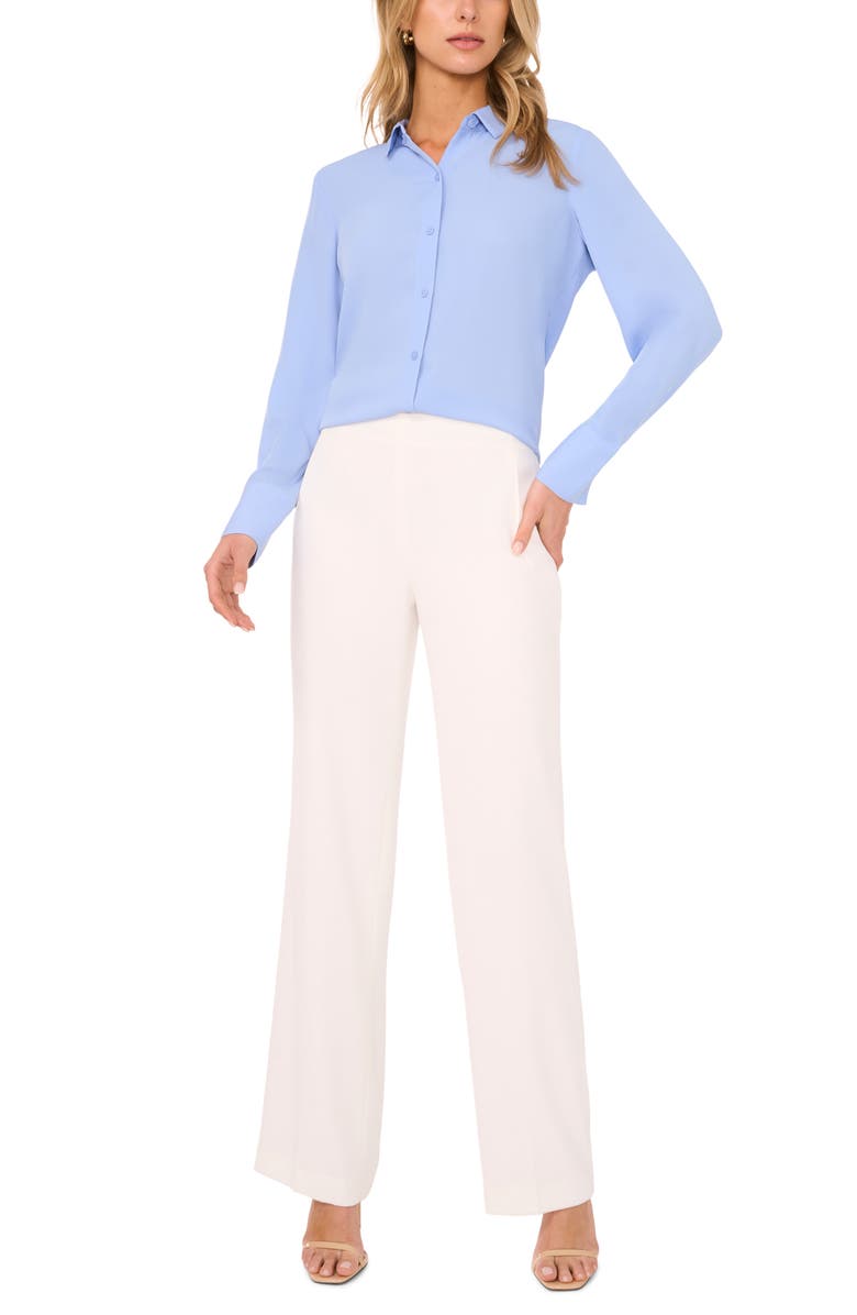 Halogen<sup>®</sup> Clean Front Button-Up Shirt, Alternate, color, Forever Blue