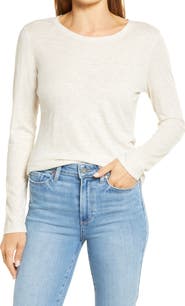 Caslon® Long Sleeve Crewneck T-Shirt