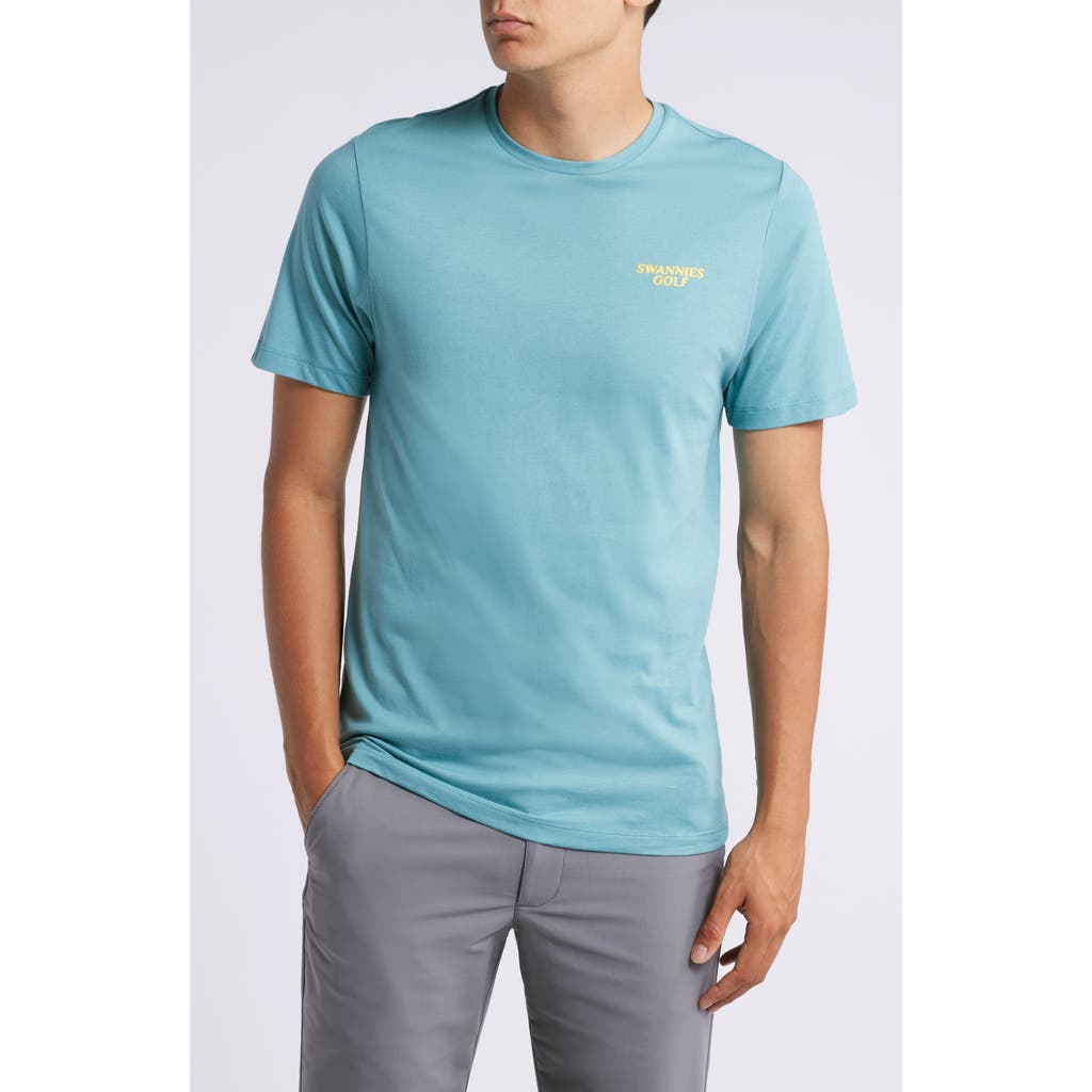 Swannies Emergency Nine Logo T-Shirt in Pacific