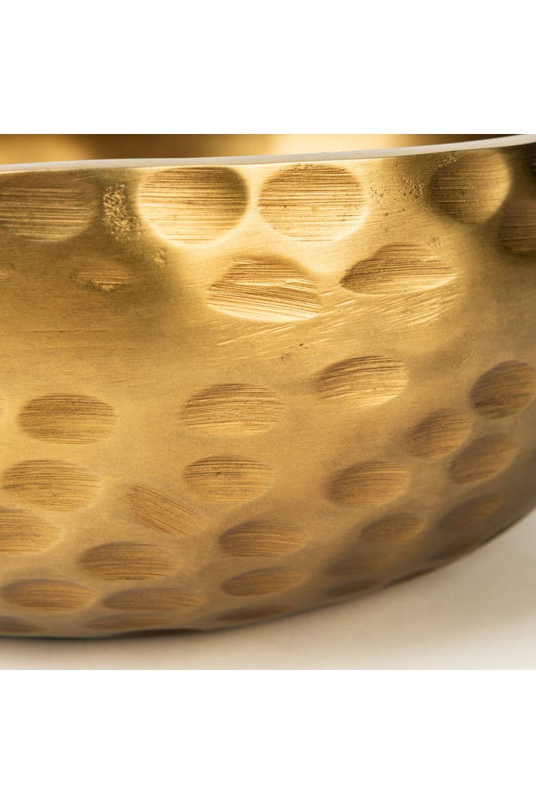 Karmel Hammered Aluminum Bowl, Alternate, color, Metallic Gold