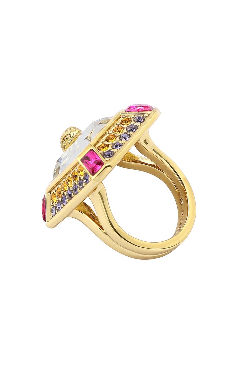 Kurt Geiger London Stone Enamel Cocktail Ring, Alternate, color, Pink