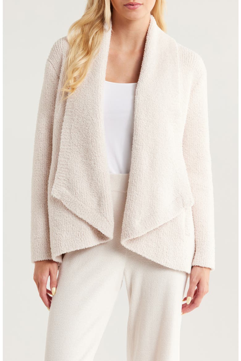 Cozy Chic® Shawl Collar Rib Cardigan, Main, color, SAND DUNE