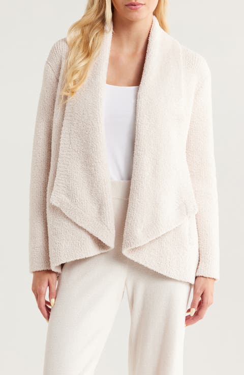 Cozy Chic® Shawl Collar Rib Cardigan (Regular & Plus)