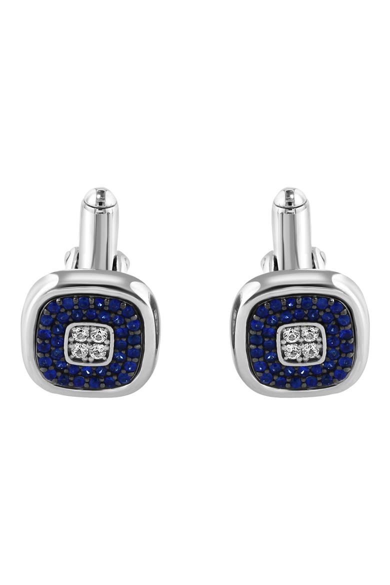 Sapphire Cuff Links, Alternate, color, BLUE