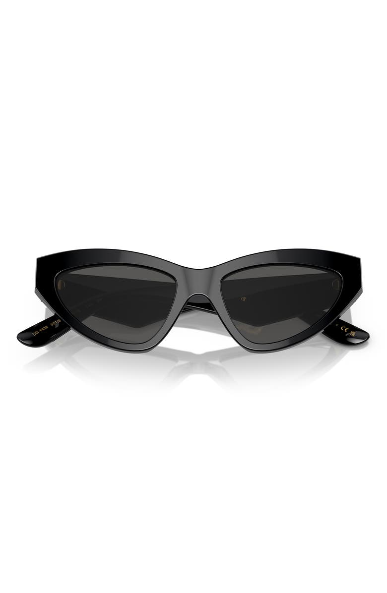 Dolce&Gabbana 55mm Cat Eye Sunglasses, Alternate, color, Black