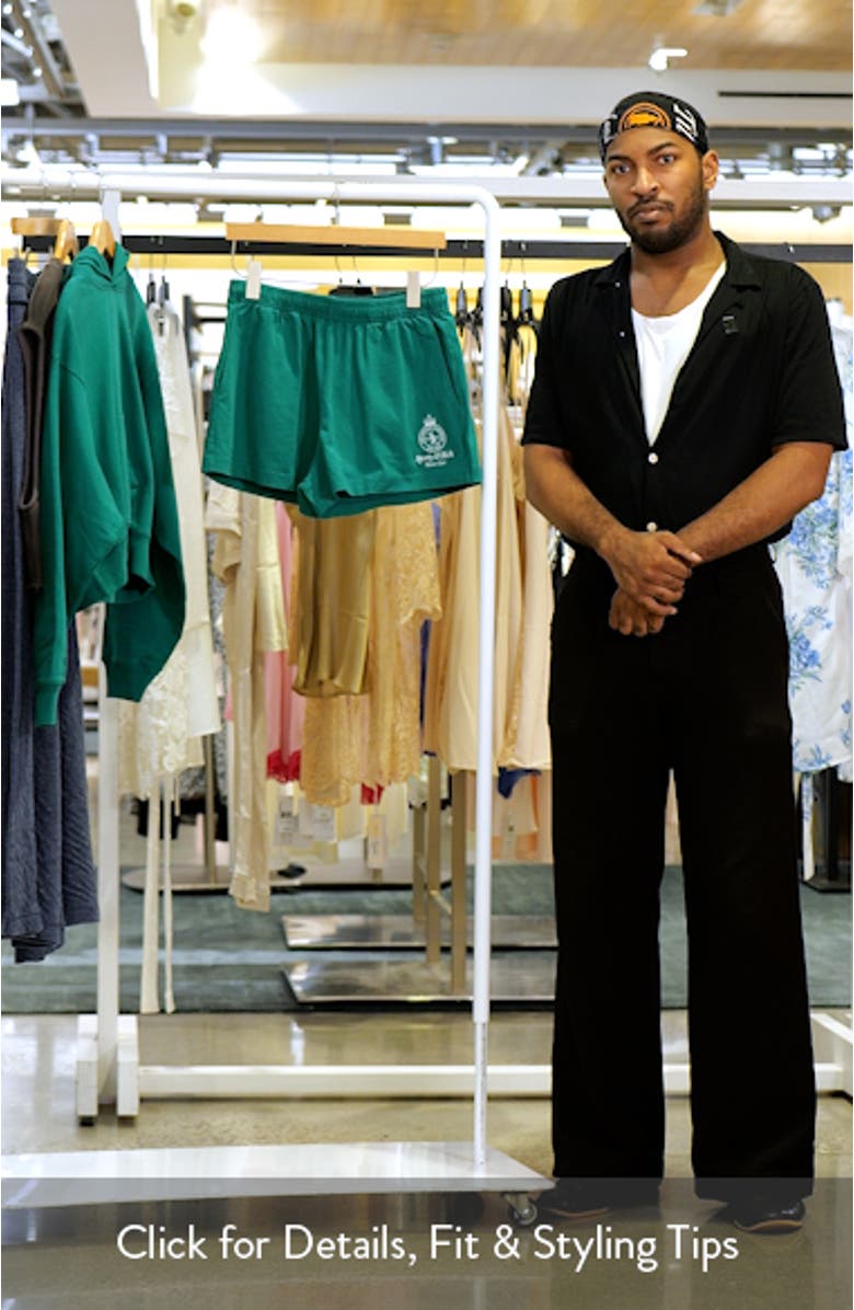 Crown Tennis Disco Graphic Cotton Sweat Shorts, sales video thumbnail