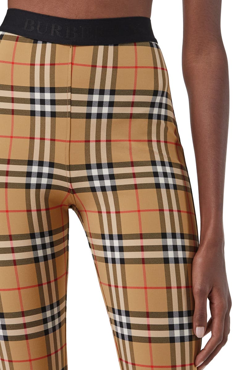 Burberry Belvoir Vintage Check Leggings, Alternate, color, 