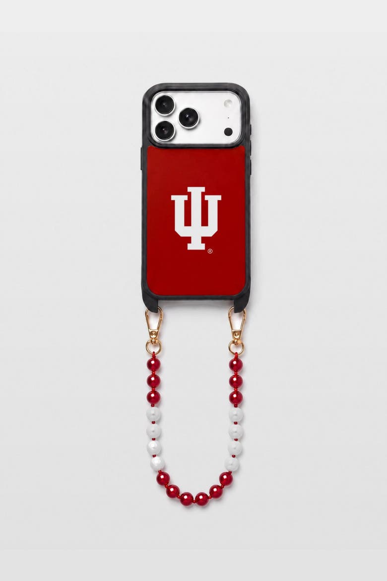 Indiana University Phone Wristlet Set - iPhone 17 Pro / 17 Pro Max, Main, color, Crimson/White - 17 Pro