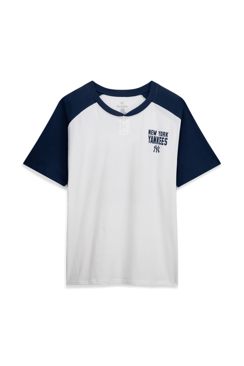 Women's Profile Aaron Judge White New York Yankees Plus Size Name & Number Raglan Henley T-Shirt, Alternate, color, White
