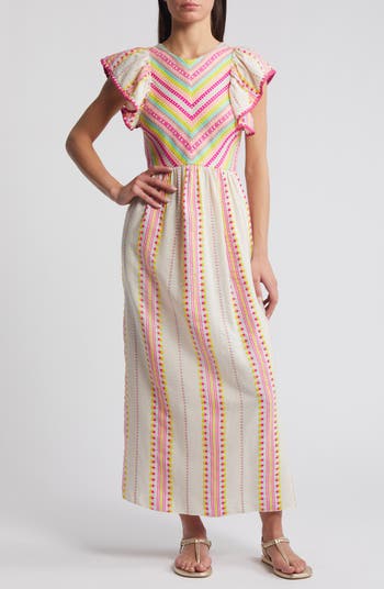zhenya Saylor Zhenya Tie Back Maxi Dress | Nordstrom