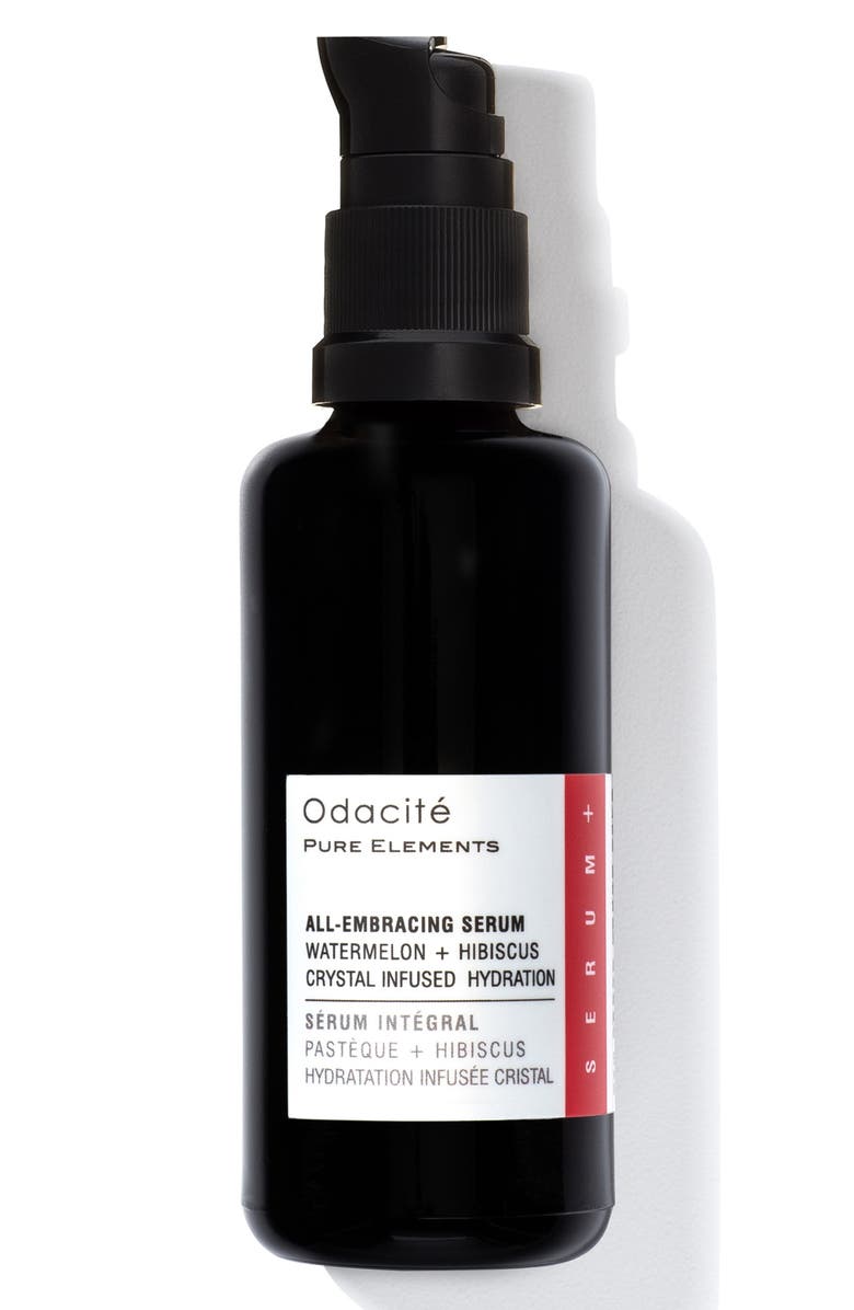 Odacité All-Embracing Serum Watermelon + Hibiscus Crystal Infused Hydration, Main, color,