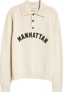 Bode Manhattan Wool Polo Sweater