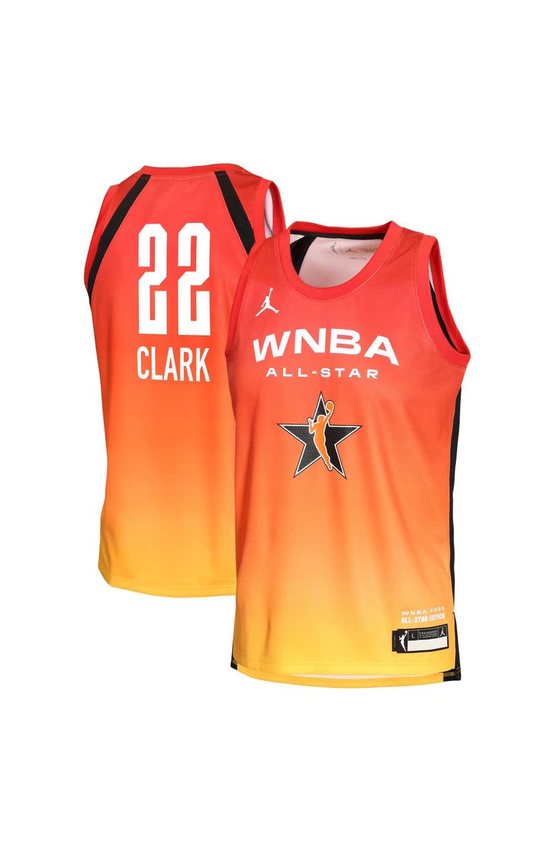 Jordan Brand Youth Jordan Brand Caitlin Clark Orange 2025 WNBA All-Star Game Victory Player Jersey, Alternate, color, Orange