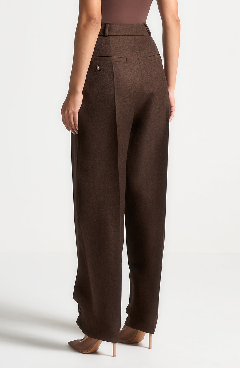 Manière De Voir Sophie Twist Leg Tailored Trousers, Alternate, color, Brown