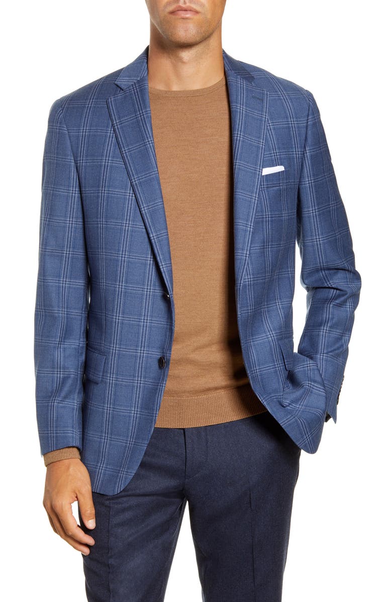 Hart Schaffner Marx Classic Fit Plaid Wool Sport Coat, Main, color, 