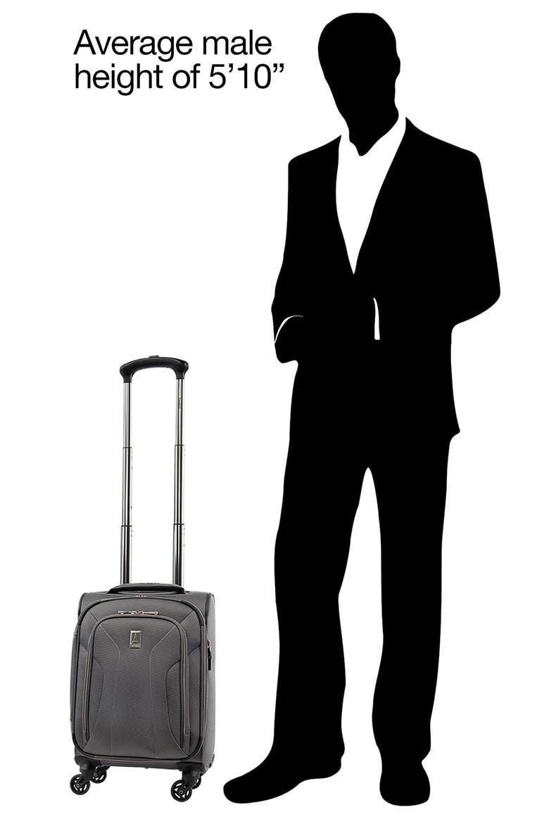 Pilot Air™ Elite 17" Expandable Compact Boarding Bag Spinner Luggage, Alternate, color, ALLOY