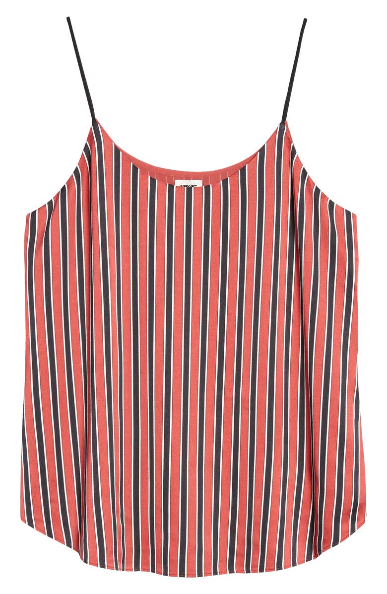 Anne Klein Vertical Stripe Charmeuse Camisole, Alternate, color, 