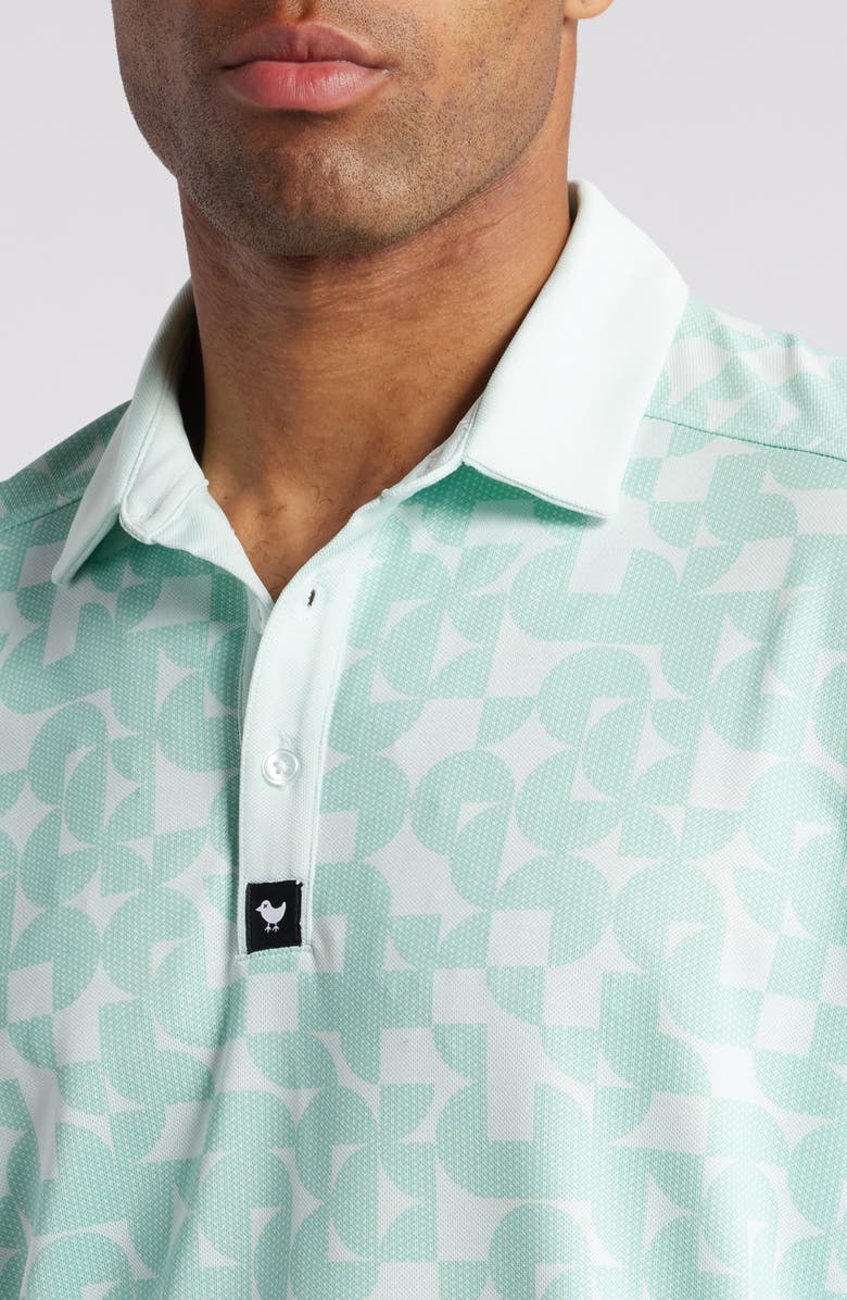 Bad Birdie Verde Victory Piqué Knit Polo, Alternate, color,