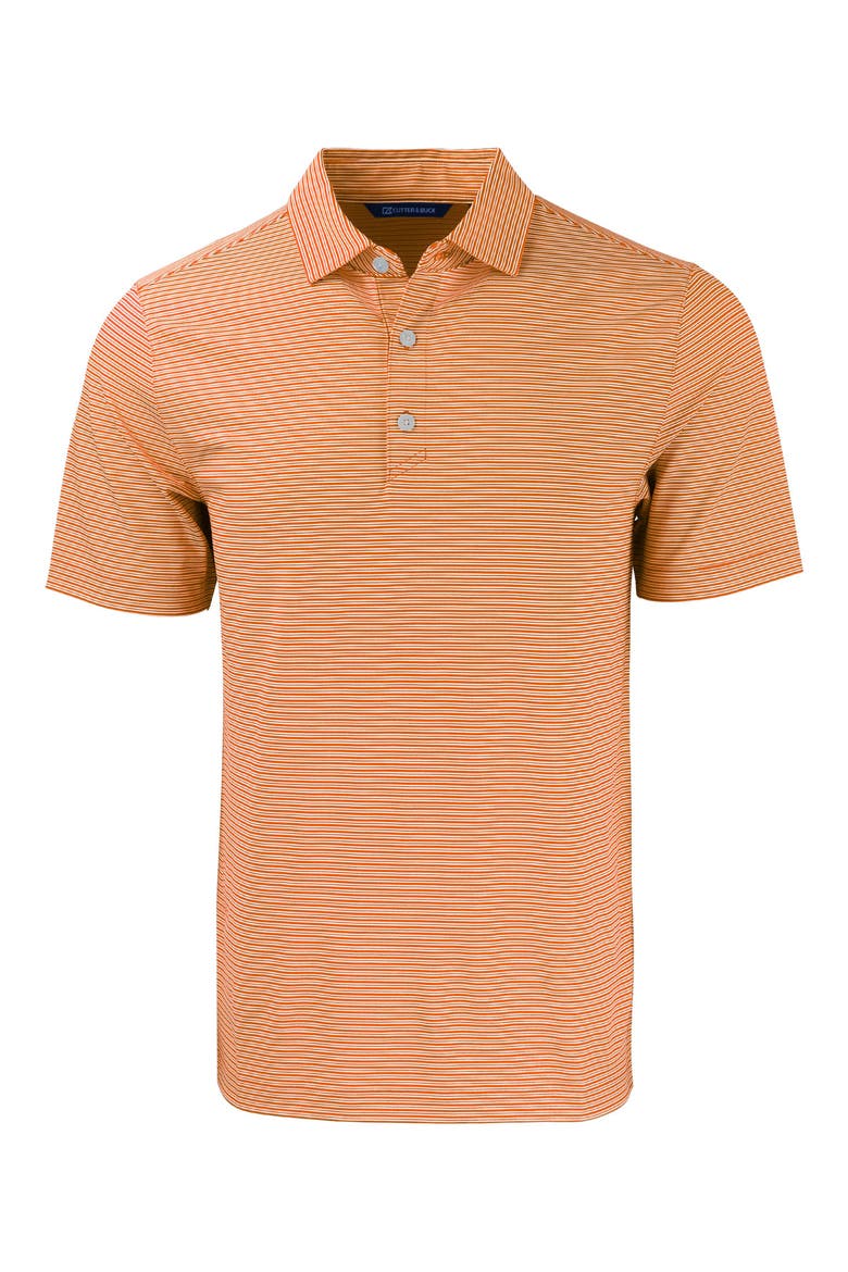 Forge Double Stripe Recycled Blend Polo, Main, color, COLLEGE ORANGE/ WHITE