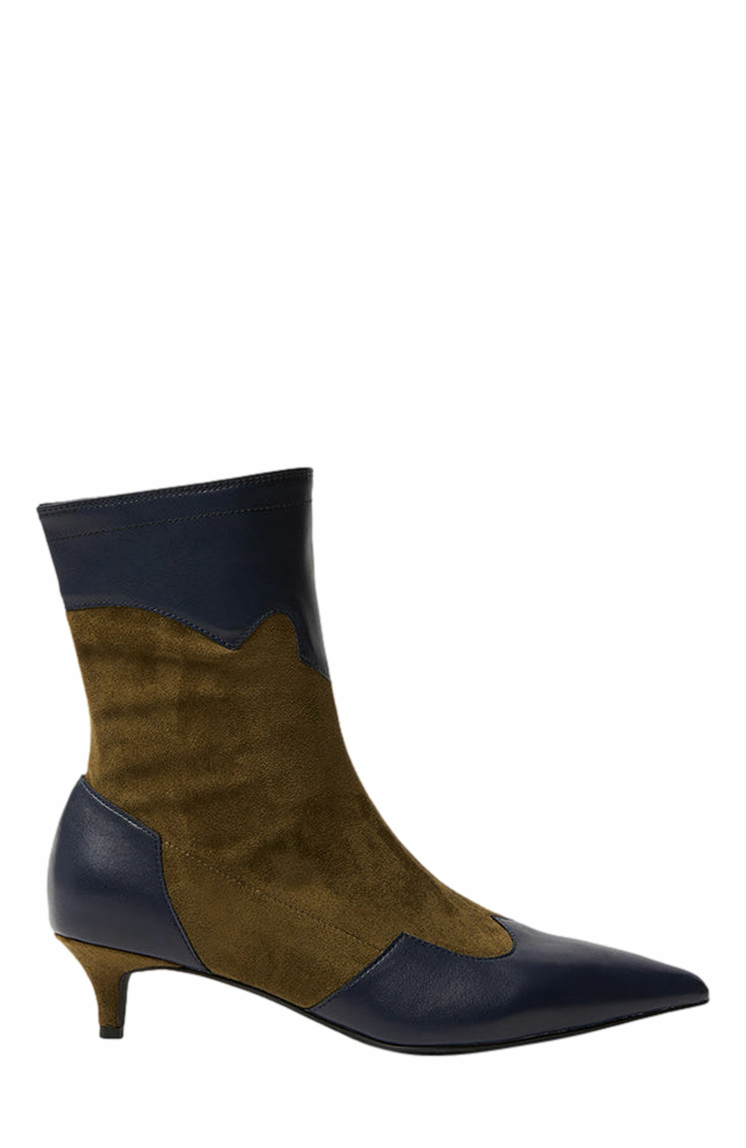 WeWoreWhat Kitten Heel Western Bootie, Main, color, 