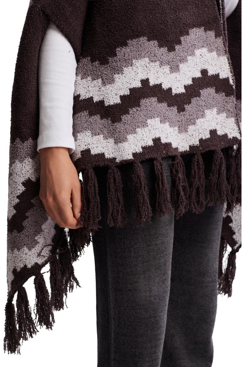 Barefoot Dreams CozyChic Mosaic Wrap, Alternate, color, UMBER MULTI